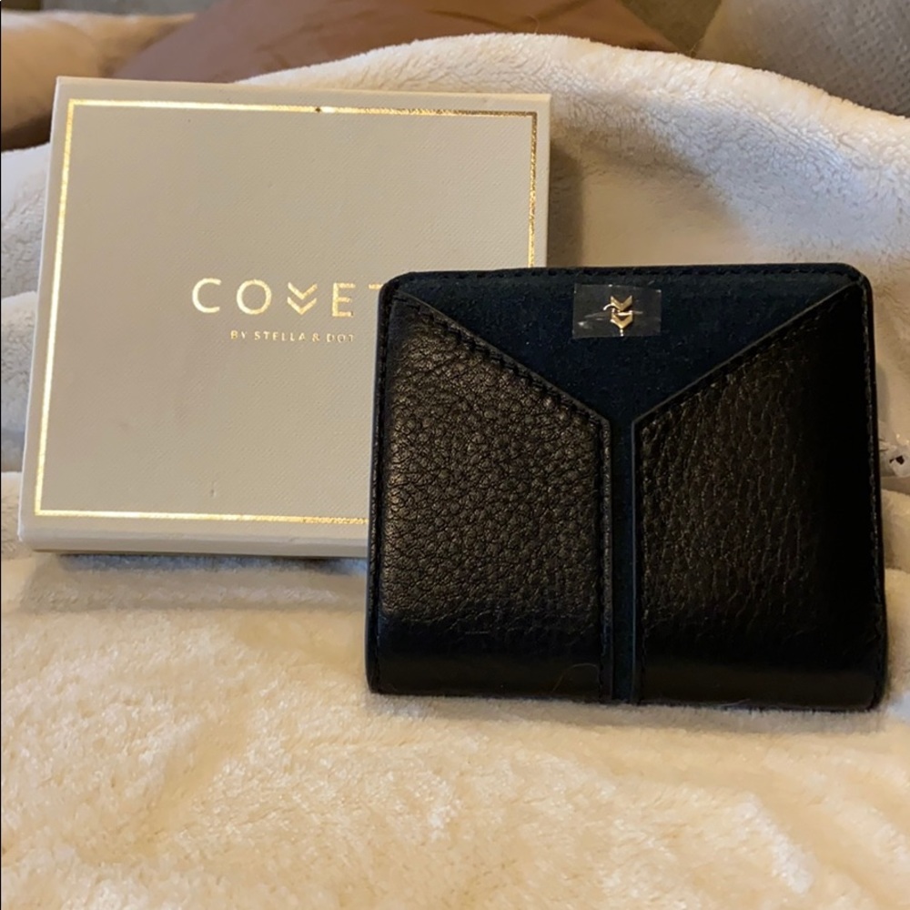 Stella & Dot Covet Highline Wallet - Black/Blue